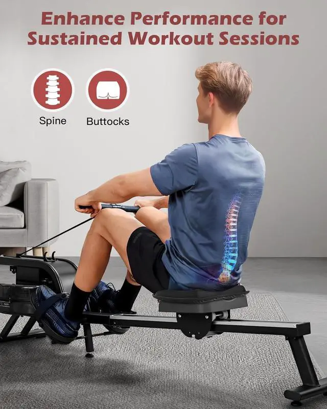 Alt view image 5 of 7 - Rowing Machine Seat Cushion for The Concept 2 Rowing Machine with Extra Sports Headband, Memory Foam Row Machine Pad-Compatible with Concept 2 Rower, Recumbent Stationary Bike, Watter Rower