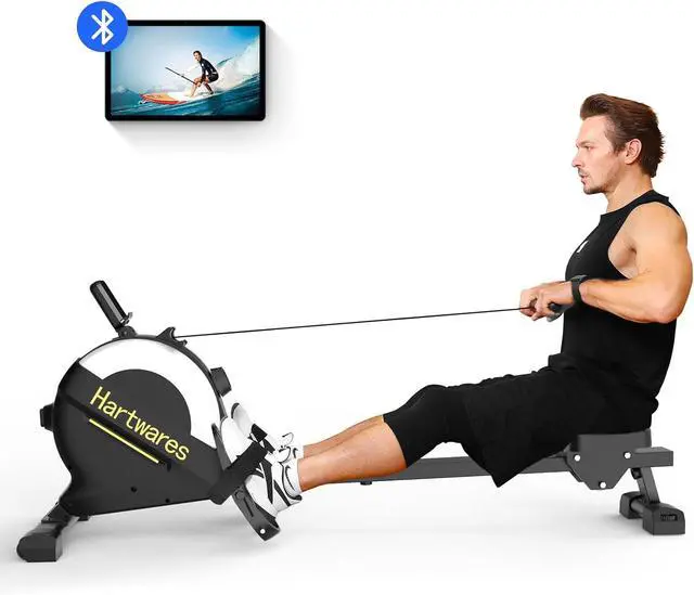 Main image of Rowing Machines for Home,Hartwares Magnetic Rowing Machine with 77lbs High Resistance Rowing Machine,16 Levels of Quiet Resistance,Rower Machine for Home Row Machine,App Compatible,LCD Monitor