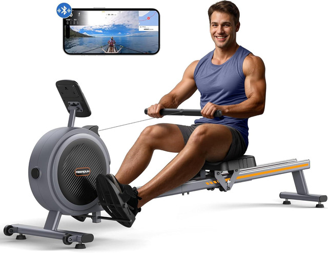 thumbnail image 2 of Rowing Machines For Home,Hartwares Magnetic Rowing Machine With 77lbs High Resistance Rowing Machine,16 Levels Of Quiet Resistance,Rower 2 of 14
