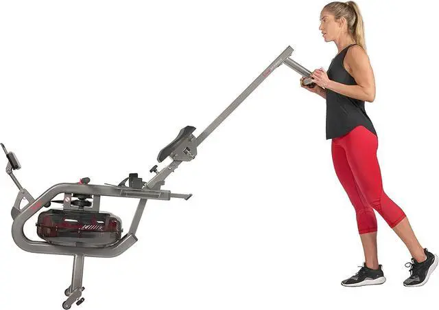 Alt view image 7 of 7 - Sunny Health & Fitness Elite Water Rowing Machine with High Dynamic Resistance Vertical Tank, Low-Impact Full-Body Workout and Optional Free SunnyFit App Connectivity