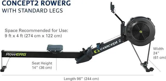 Alt view image 4 of 7 - Concept2 RowErg Model D Indoor Rowing Machine Gray Color with PM5 Monitor, Device Holder, Adjustable Air Resistance, Easy Storage