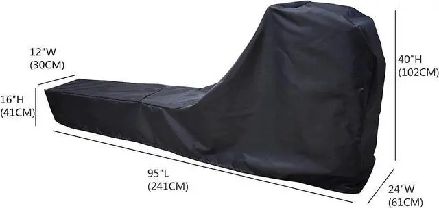 Alt view image 2 of 5 - Mini Lustrous Rowing Machine Cover, Fitness Equipment Covers Protective Cover Dustproof Water-Resistant Stationary Fitness Fabric for Indoor Or Outdoor Use, Black