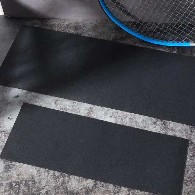 Alt view image 7 of 7 - 2 Pieces Rower Mat Compatible with Model D Concept 2 Rowing Machine Anti Slip and High Density Thick Floor Mat for Home Gym Foam, Black