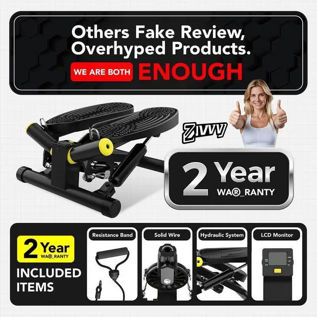 Alt view image 5 of 5 - Mini Twist Stepper, Stepper Machine with 330LBS Weight Capacity, Mini Stepper for Full Body Workout, Adjustable Step Height, Smooth and Quiet, Step Machine for Men Women