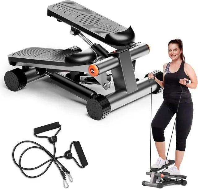 Main image of GORISE Steppers for Home Workout - Adjustable Height Stair Stepper with Resistance Bands & LCD Monitor
