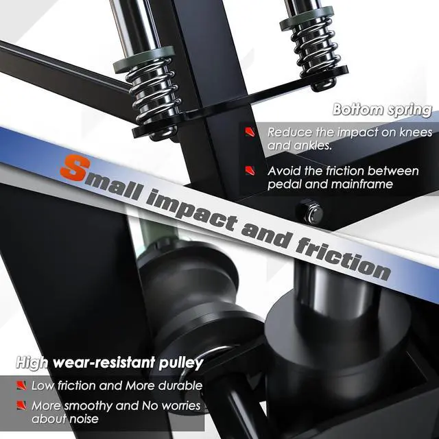 Alt view image 4 of 6 - Sportsroyals Vertical Climber, Folded Climbing Cardio Exercise Equipment Full Body Workout for Women Men, Stair Climber with 5 Height Adjustable