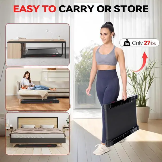 Alt view image 6 of 7 - Sperax Walking Vibration Pad with APP, 3 in 1 Under Desk Treadmill, 2.5HP Low Noise Walking Treadmill Pad with Remote Control,Portable Treadmill for Home Office