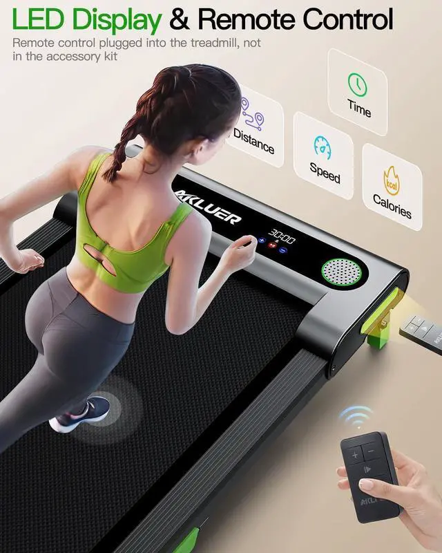 Alt view image 5 of 7 - Walking Pad with Incline, Incline Walking Pad Treadmill for Home, 2.5 HP Under Desk Treadmill Small with Remote Control, Walking Pad Small Treadmill with LED Display