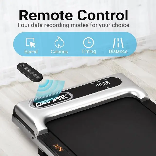 Alt view image 4 of 7 - Walking Pad, Under Desk Treadmill for Home and Office, 2.5 HP Portable Treadmill, 3 in 1 Walking Jogging Running Machine with Remote Control, LED Display