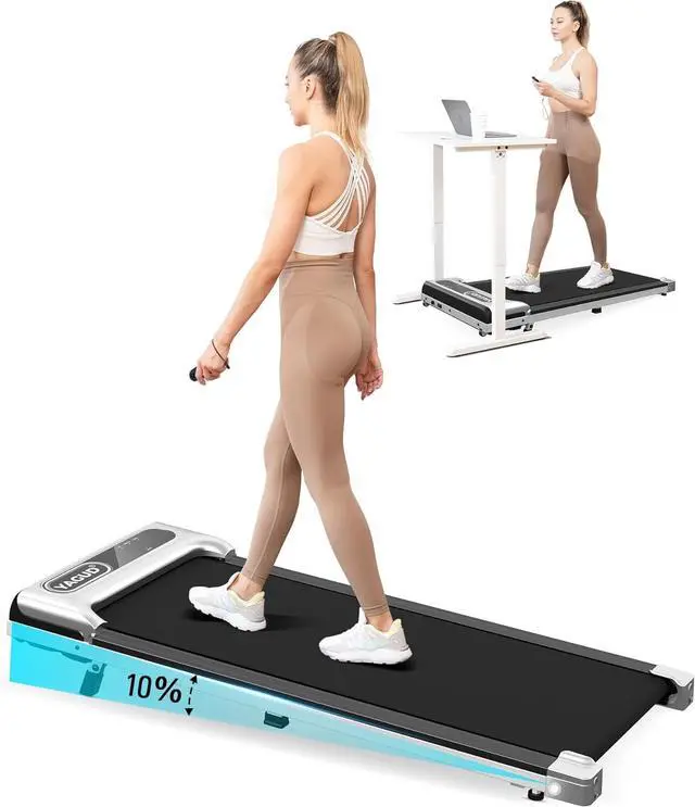 Main image of Walking Pad with Incline, Under Desk Treadmills for Home with Remote Control, Walking Pad Treadmill with Manual Incline, LED Display, 265LBS Weight Capacity