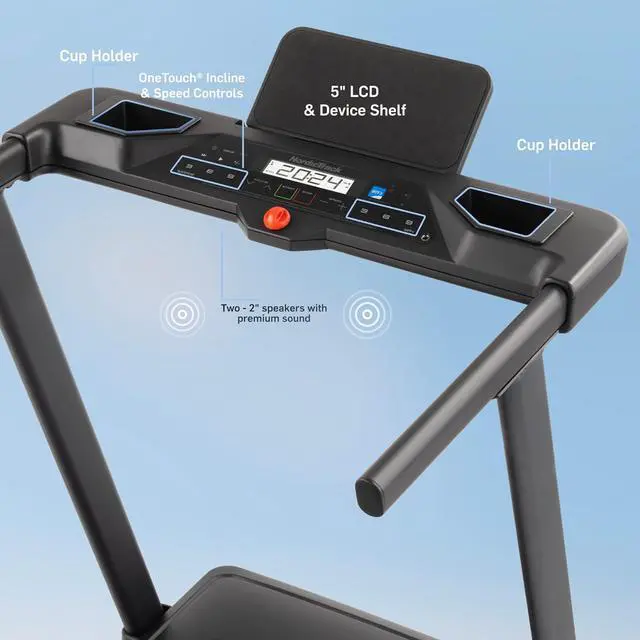 Alt view image 3 of 7 - NordicTrack T Series: Perfect Treadmills for Home Use, Walking or Running Treadmill with Incline, Bluetooth Enabled, 300 lbs User Capacity