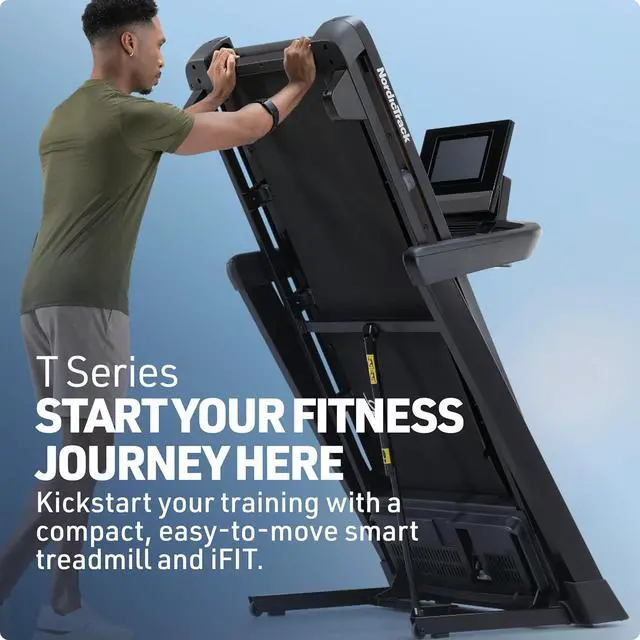 Alt view image 6 of 7 - NordicTrack T Series: Perfect Treadmills for Home Use, Walking or Running Treadmill with Incline, Bluetooth Enabled, 300 lbs User Capacity