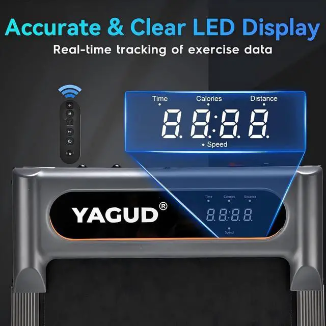 Alt view image 5 of 7 - Walking Pad, Walking Pad Treadmill for Home Office, Portable Under Desk Treadmill with Remote Control and LED Display, Walking Jogging Running Machine