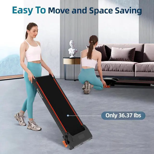 Alt view image 6 of 6 - Walking Pad Treadmill Under Desk Treadmill,Walking Pad Treadmills for Home Portable Treadmill with Remote Control,2.5HP Brushless Motorized Walking Treadmill,2 in 1 Treadmill for Home Office