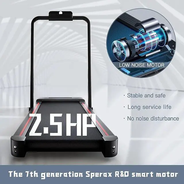 Alt view image 3 of 6 - Sperax Treadmill,Walking Pad,Under Desk Treadmill,3 in 1 Folding Treadmills,Treadmills for Home,Black Red