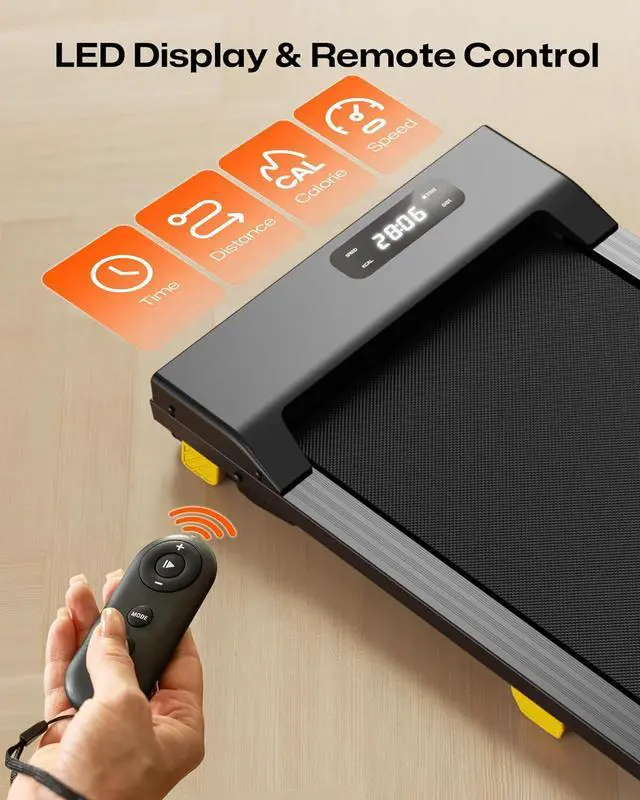 Alt view image 5 of 6 - Walking Pad, Under Desk Treadmill for Home Small, Portable Treadmill with Six-Point Shock Absorption, Quiet Walking Pad for Office