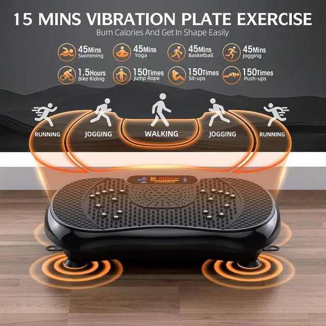 Alt view image 4 of 7 - Vibration Plate Exercise Machine, PBYRD Lymphatic Drainage Machine for Weight Loss, Full Body Workout Vibrate Fitness Platform, Helps Toning Shaping Wellness Home Gyms Workout - Max User Weight 330lbs