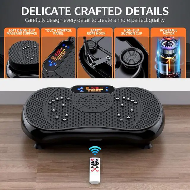 Alt view image 7 of 7 - Vibration Plate Exercise Machine, PBYRD Lymphatic Drainage Machine for Weight Loss, Full Body Workout Vibrate Fitness Platform, Helps Toning Shaping Wellness Home Gyms Workout - Max User Weight 330lbs