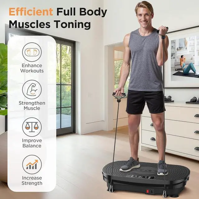 Alt view image 3 of 7 - FEIERDUN Vibration Plate Exercise Machine, Vibration Plate for Lymphatic Drainage, Power Plate Vibration Platform for Weight Loss, Toning & Wellness