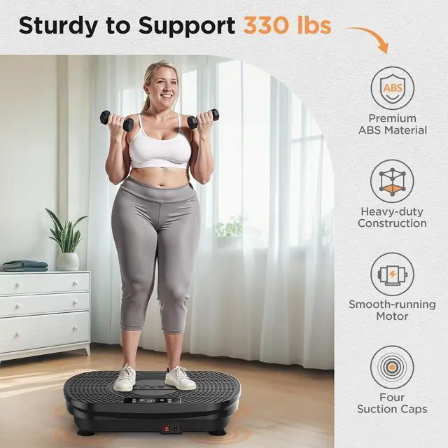 Alt view image 5 of 7 - FEIERDUN Vibration Plate Exercise Machine, Vibration Plate for Lymphatic Drainage, Power Plate Vibration Platform for Weight Loss, Toning & Wellness