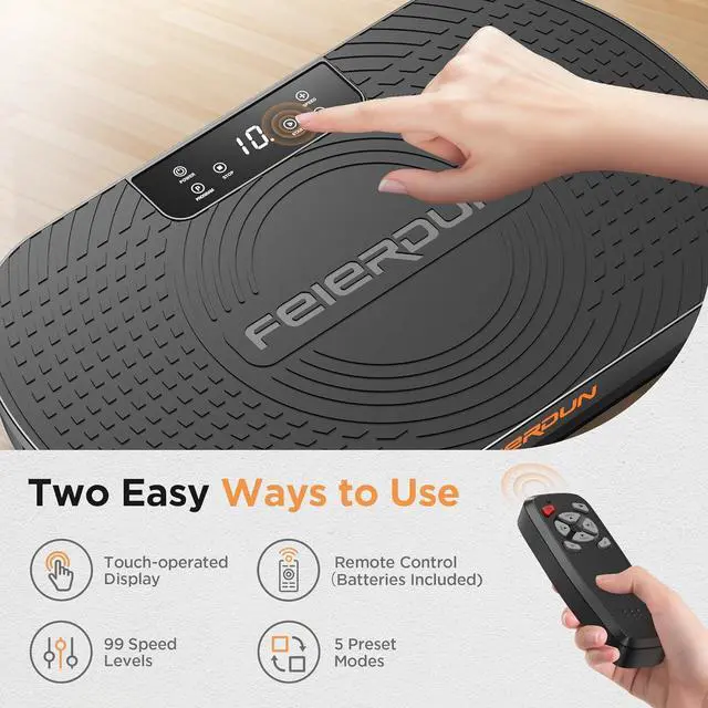 Alt view image 6 of 7 - FEIERDUN Vibration Plate Exercise Machine, Vibration Plate for Lymphatic Drainage, Power Plate Vibration Platform for Weight Loss, Toning & Wellness