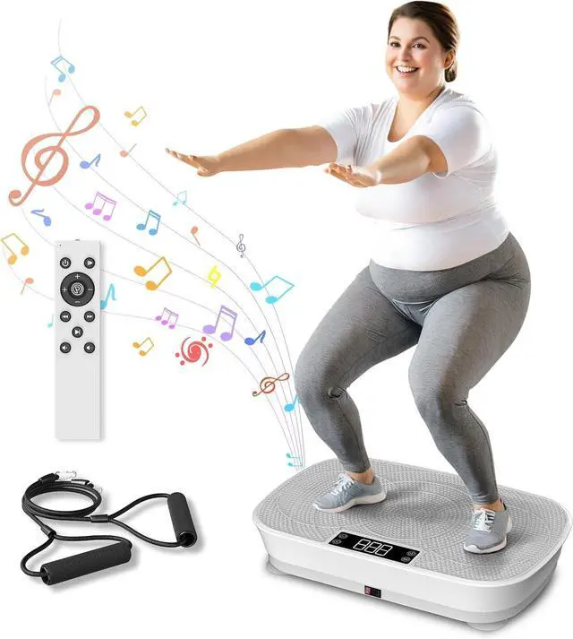 Main image of Vibration Plate Exercise Machine - Bluetooth Music & 400LBS Capacity Vibration Plate for Lymphatic Drainage & Weight Loss with 99 Speed Levels, Whole Body Waver Vibration Plate for Home Fitness
