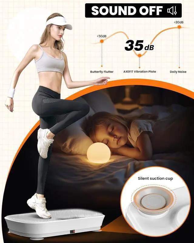 Alt view image 4 of 7 - Vibration Plate Exercise Machine - Bluetooth Music & 400LBS Capacity Vibration Plate for Lymphatic Drainage & Weight Loss with 99 Speed Levels, Whole Body Waver Vibration Plate for Home Fitness