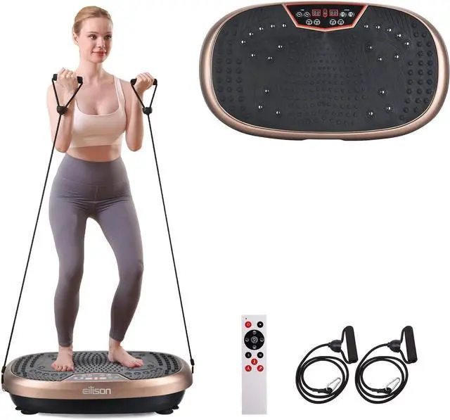 Main image of EILISON FitMax 3D XL Vibration Plate Exercise Machine - Whole Body Workout Vibration Platform w/Loop Bands - Lymphatic Drainage Machine for Weight Loss, Shaping, Wellness, Recovery