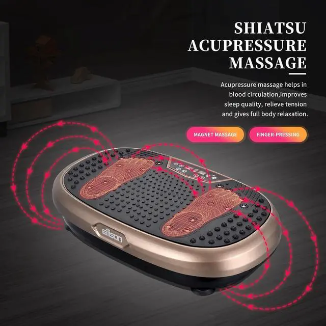 Alt view image 2 of 7 - EILISON FitMax 3D XL Vibration Plate Exercise Machine - Whole Body Workout Vibration Platform w/Loop Bands - Lymphatic Drainage Machine for Weight Loss, Shaping, Wellness, Recovery