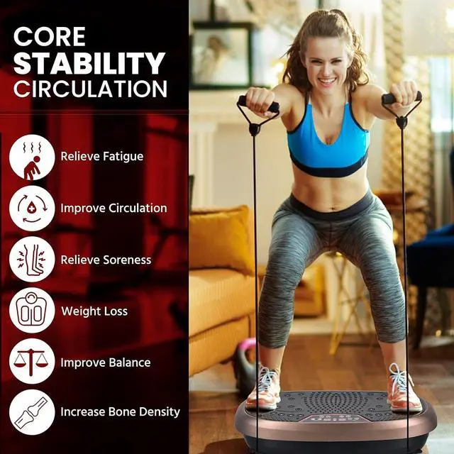 Alt view image 7 of 7 - EILISON FitMax 3D XL Vibration Plate Exercise Machine - Whole Body Workout Vibration Platform w/Loop Bands - Lymphatic Drainage Machine for Weight Loss, Shaping, Wellness, Recovery