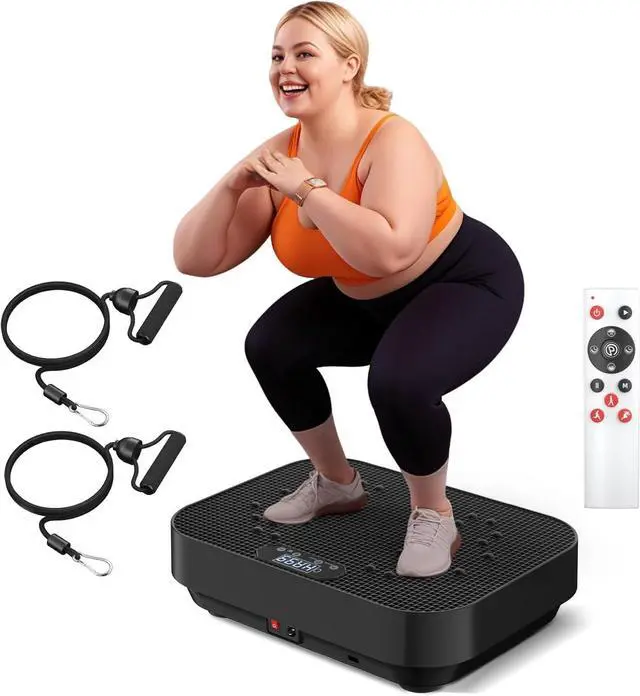 Main image of Vibration Plate Exercise Machine, 2025 Upgraded Fitness Vibrating Lymphatic Drainage Full Body Workout Shaker for Weight Loss, Featuring a 330 Lbs Capacity Vibrate Fitness Platform