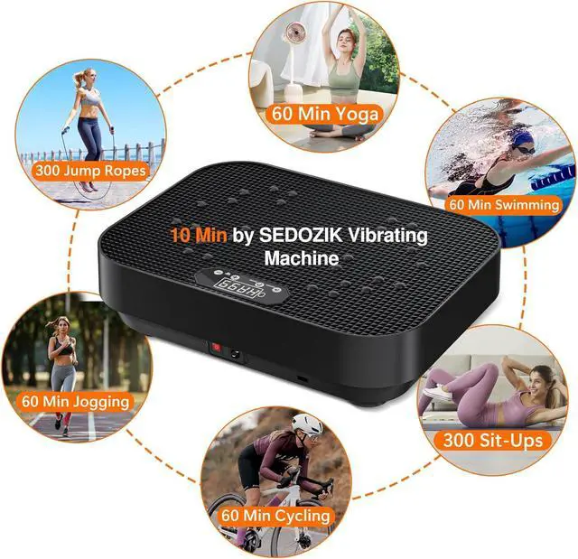 Alt view image 2 of 7 - Vibration Plate Exercise Machine, 2025 Upgraded Fitness Vibrating Lymphatic Drainage Full Body Workout Shaker for Weight Loss, Featuring a 330 Lbs Capacity Vibrate Fitness Platform