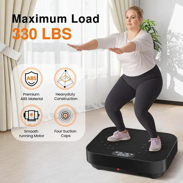 Alt view image 3 of 7 - Vibration Plate Exercise Machine, 2025 Upgraded Fitness Vibrating Lymphatic Drainage Full Body Workout Shaker for Weight Loss, Featuring a 330 Lbs Capacity Vibrate Fitness Platform