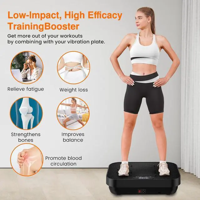 Alt view image 5 of 7 - Vibration Plate Exercise Machine, 2025 Upgraded Fitness Vibrating Lymphatic Drainage Full Body Workout Shaker for Weight Loss, Featuring a 330 Lbs Capacity Vibrate Fitness Platform