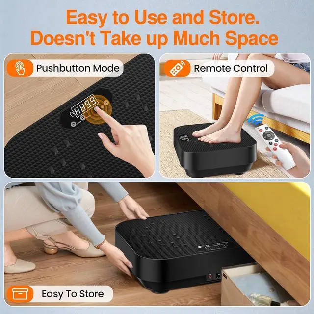 Alt view image 7 of 7 - Vibration Plate Exercise Machine, 2025 Upgraded Fitness Vibrating Lymphatic Drainage Full Body Workout Shaker for Weight Loss, Featuring a 330 Lbs Capacity Vibrate Fitness Platform