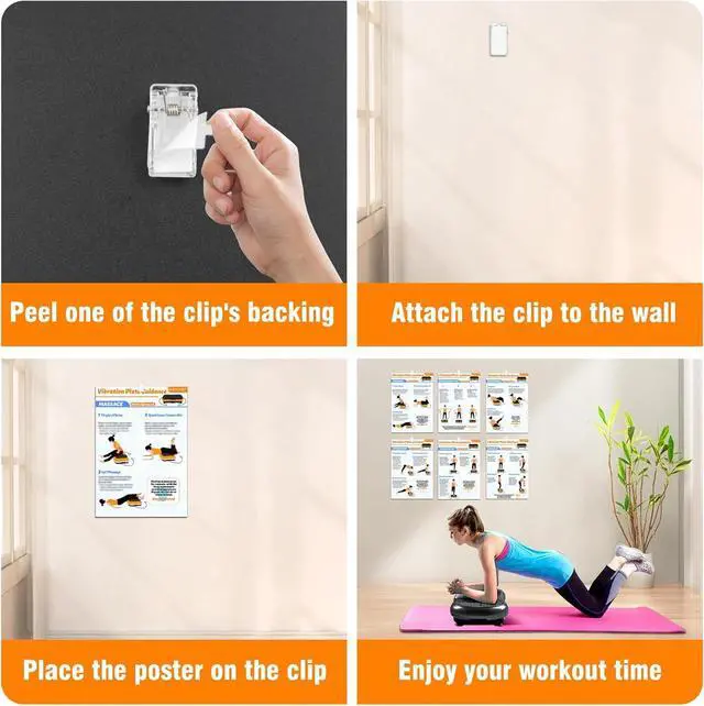 Alt view image 7 of 7 - Vibration Plate Exercise Machine Poster, 6 Workout Guidance & 2 Pcs Vibration Plate Planner, Comprehensive Whole Body Wave Vibrating Plate Workout Chart Poster