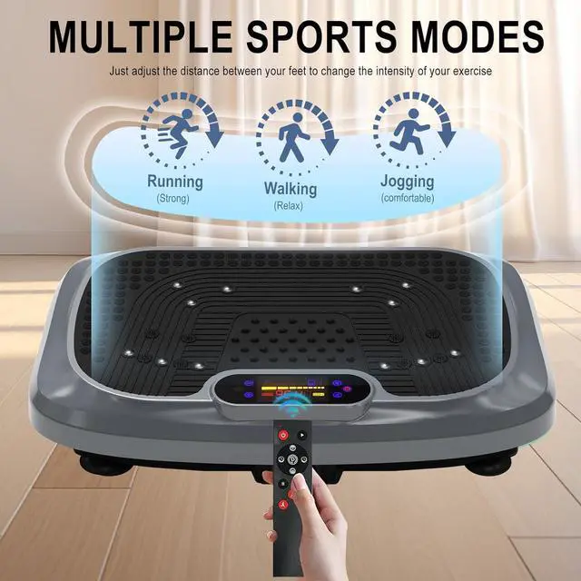 Alt view image 3 of 7 - HOTWAVE Vibration Plate Exercise Machine for Lymphatic Drainage, Power Vibrating Plates Platform for Weight Loss - Whole Body Waver Shaker Vibration Plate Machine Home Gym Shaping Fitness Workout
