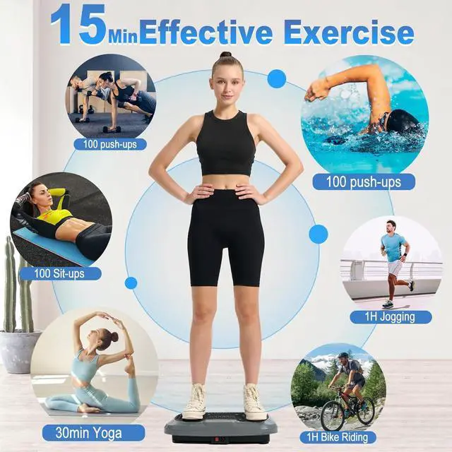 Alt view image 5 of 7 - HOTWAVE Vibration Plate Exercise Machine for Lymphatic Drainage, Power Vibrating Plates Platform for Weight Loss - Whole Body Waver Shaker Vibration Plate Machine Home Gym Shaping Fitness Workout