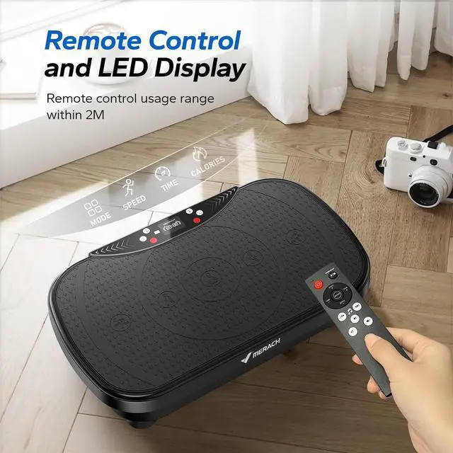 Alt view image 6 of 7 - MERACH Vibration Plate Exercise Machine, Vibration Plate with Bluetooth and LED Display, Vibrating Plate Exercise Machine for Women Men, Workout Equipment for Home