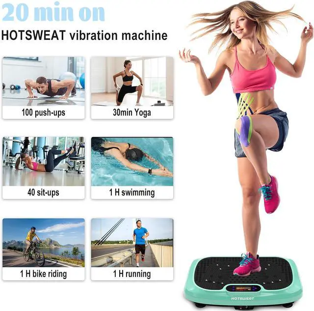 Alt view image 2 of 6 - Vibration Plate Exercise Machine for Lymphatic Drainage,Power Plate Vibrating Platform ,Shaker for Weight Loss,Waver Board with 120 Levels for Home Gym