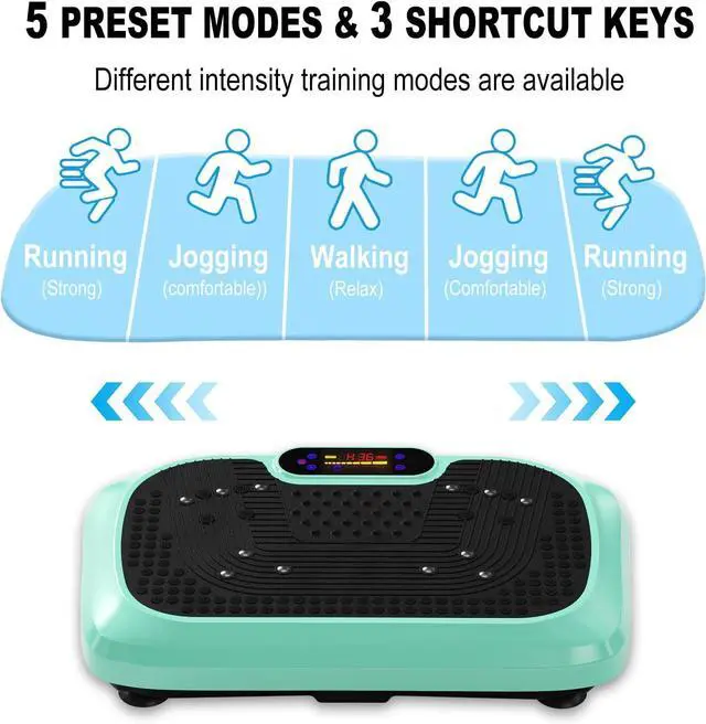 Alt view image 4 of 6 - Vibration Plate Exercise Machine for Lymphatic Drainage,Power Plate Vibrating Platform ,Shaker for Weight Loss,Waver Board with 120 Levels for Home Gym