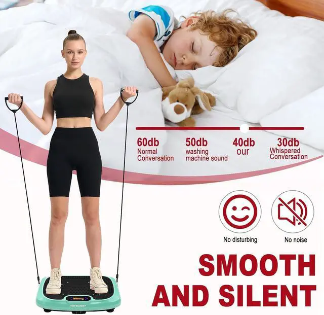Alt view image 6 of 6 - Vibration Plate Exercise Machine for Lymphatic Drainage,Power Plate Vibrating Platform ,Shaker for Weight Loss,Waver Board with 120 Levels for Home Gym
