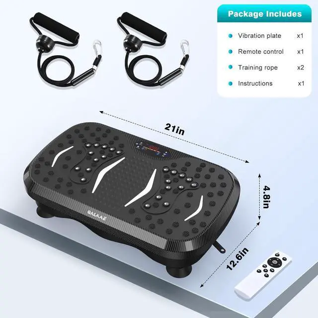 Alt view image 6 of 6 - Vibration Plate Exercise Machine  Lymphatic Drainage & High-Intensity Fat Burner, 150-Speed Adjustable Fitness Platform for Full Body Workout, 450 lbs Capacity Home Gym Equipment (Men/Women)
