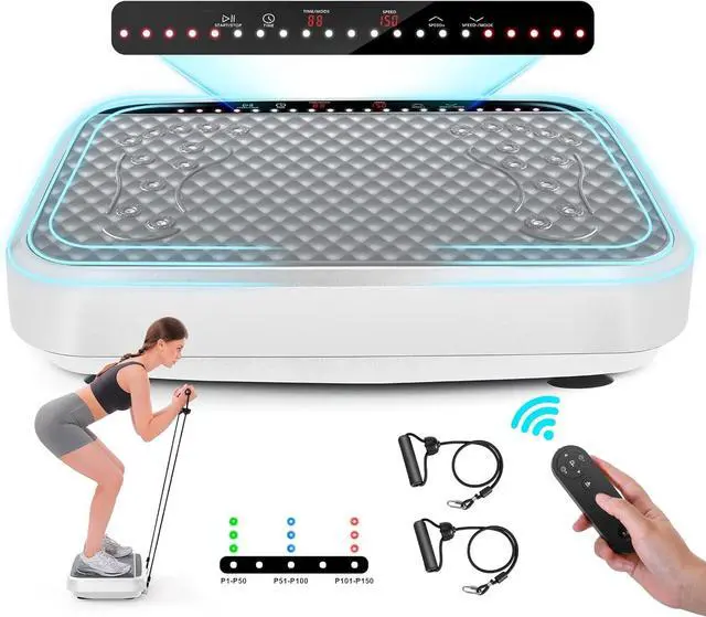 Main image of Vibration Plate Exercise Machine, Vibration Plate for Lymphatic Drainage,Whole Body Fitness Platform for Weight Loss,Body Toning,Dynamic Workout Lights,Home Gym Workout for Women & Men