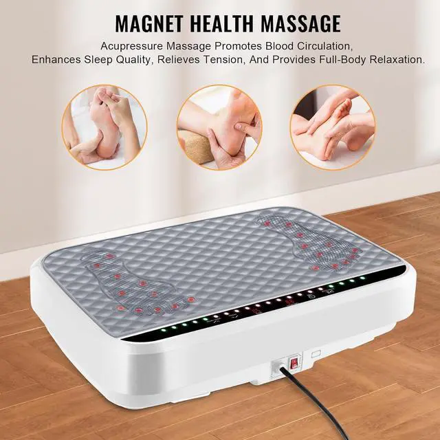 Alt view image 5 of 7 - Vibration Plate Exercise Machine, Vibration Plate for Lymphatic Drainage,Whole Body Fitness Platform for Weight Loss,Body Toning,Dynamic Workout Lights,Home Gym Workout for Women & Men