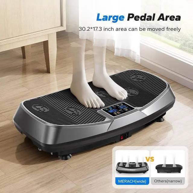 Alt view image 4 of 7 - MERACH Vibration Plate Exercise Machine, 3D Vibration Plate with Oscillation Pulse Mode, Vibrating Plate Exercise Machine for Women Men, Exercise Equipment for Home