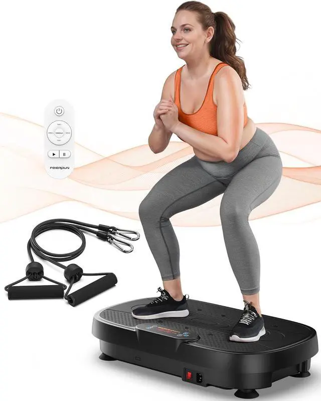 Main image of FEIERDUN Vibration Plate, Whole Body Vibration Plate Exercise Machine for Lymphatic Drainage, Power Plate Vibration Plate w/ 2 Resistance Bands for Wellness and Fitness