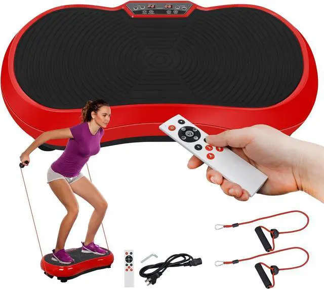 Main image of SUPER DEAL Pro Vibration Plate Exercise Machine - Whole Body Workout Vibration Fitness Platform Fit Massage Workout Trainer w/Loop Bands + Bluetooth + Remote, 99 Levels