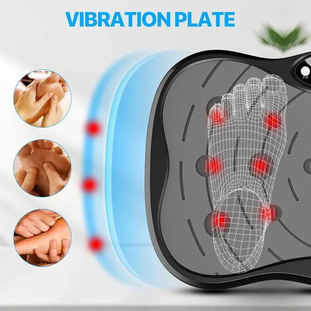 Alt view image 2 of 7 - Vibration Plate Exercise Machine for Lymphatic Drainage Weight Loss, Whole Body Workout Vibration Fitness Platform ,Home Training Equipment ,Sport Gym for Weight Loss Fat Burner for Women Men