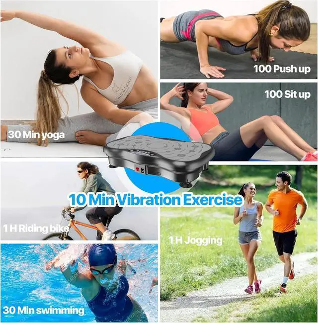 Alt view image 6 of 7 - Vibration Plate Exercise Machine for Lymphatic Drainage Weight Loss, Whole Body Workout Vibration Fitness Platform ,Home Training Equipment ,Sport Gym for Weight Loss Fat Burner for Women Men